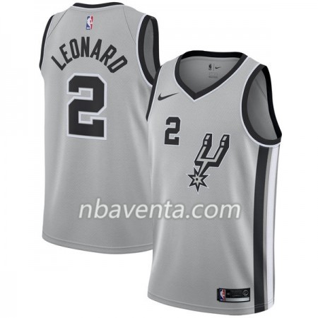 Camiseta Hombre San Antonio Spurs Kawhi Leonard 2 Nike 2017-18 Gris Swingman